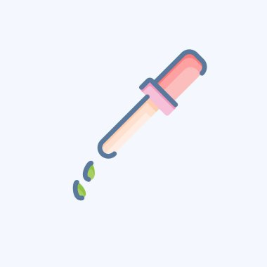 Suni Tadı Olmayan Simge. CBD yağ sembolüyle ilgili. Basit dizayn edilebilir. Basit resimleme