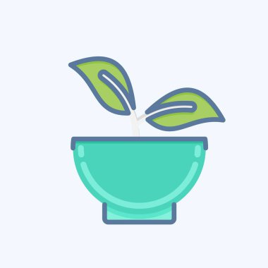 İkon% 100 vegan. CBD yağ sembolüyle ilgili. Basit dizayn edilebilir. Basit resimleme