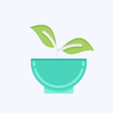 İkon% 100 vegan. CBD yağ sembolüyle ilgili. Basit dizayn edilebilir. Basit resimleme