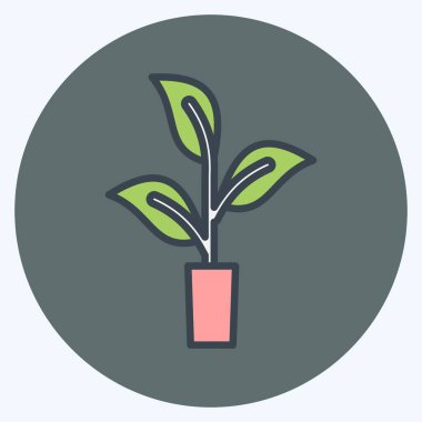 Icon Organik Kenevir. CBD yağ sembolüyle ilgili. Basit dizayn edilebilir. Basit resimleme