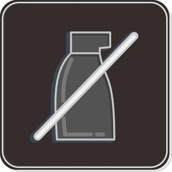 Icône Pas Pesticides Lié Symbole Cbd Oil Conception Simple Modifiable — Image vectorielle