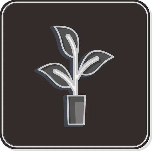 Icon Organically Grown Hemp Related Cbd Oil Symbol Simple Design — Stock Vector