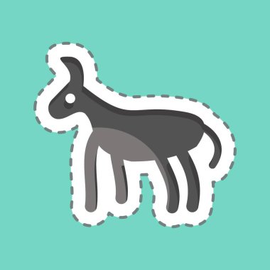 Simge Eşeği. Evcil Hayvanlar sembolüyle ilgili. Basit dizayn edilebilir. Basit resimleme