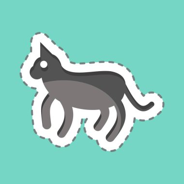 Simge Kedisi. Evcil Hayvanlar sembolüyle ilgili. Basit dizayn edilebilir. Basit resimleme