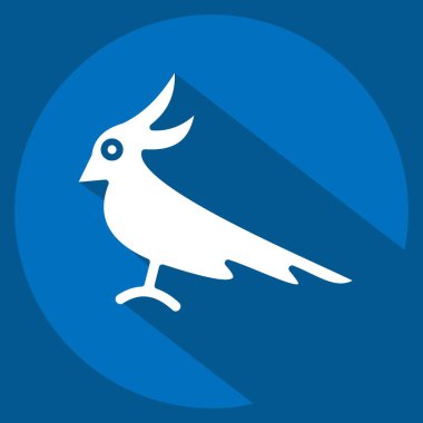 İkon Kakadu. Evcil Hayvanlar sembolüyle ilgili. Basit dizayn edilebilir. Basit resimleme