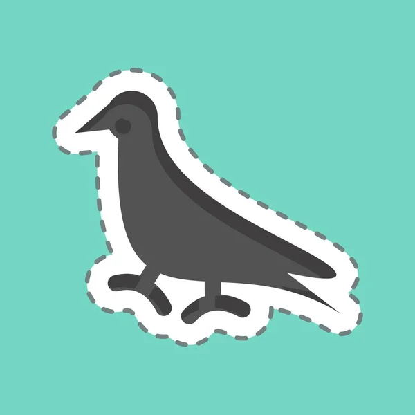 Icône Pigeon Lié Symbole Animaux Domestiques Conception Simple Modifiable Illustration — Image vectorielle