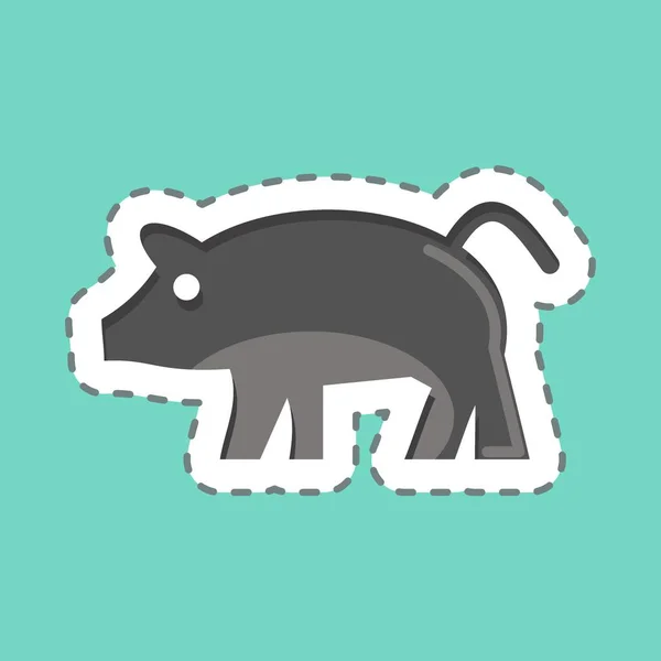 Icon Pig Relacionado Com Símbolo Animais Domésticos Design Simples Editável —  Vetores de Stock