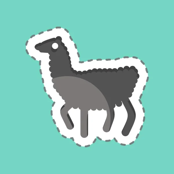 Ícone Llama Relacionado Com Símbolo Animais Domésticos Design Simples Editável — Vetor de Stock