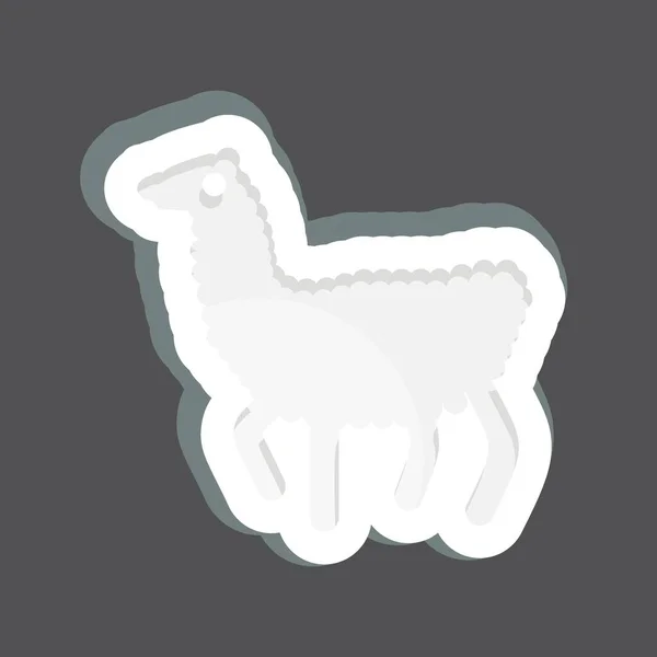 Ícone Llama Relacionado Com Símbolo Animais Domésticos Design Simples Editável — Vetor de Stock