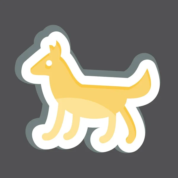 Ikonowy Pies Związane Symbolem Zwierząt Domowych Prosty Projekt Można Edytować — Wektor stockowy