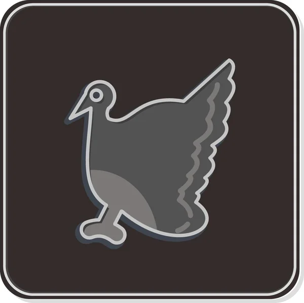 Ikone Türkei Verwandt Mit Dem Haustier Symbol Einfaches Design Editierbar — Stockvektor