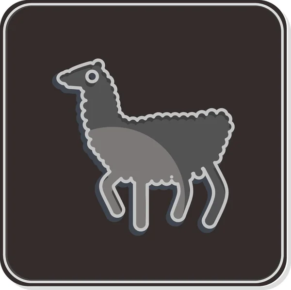 Icon Llama Related Domestic Animals Symbol Simple Design Editable Simple — Stock Vector