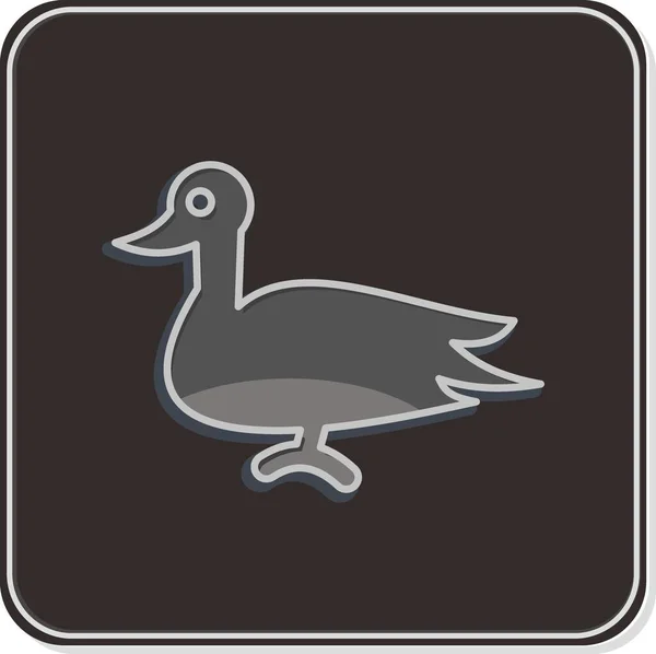 Icon Duck Related Domestic Animals Symbol Simple Design Editable Simple — Stock Vector