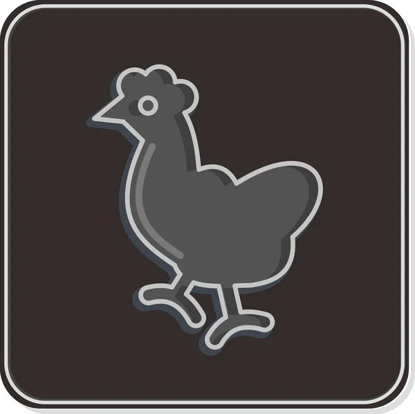 Kurczak Ikonowy Związane Symbolem Zwierząt Domowych Prosty Projekt Można Edytować — Wektor stockowy