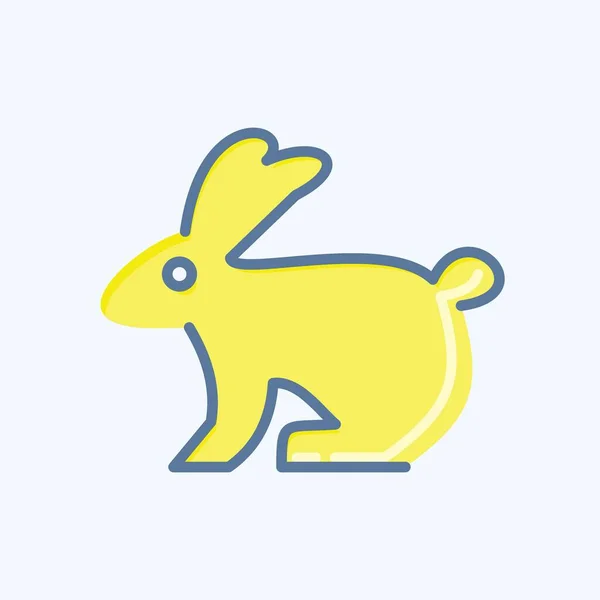 Coelho Ícone Relacionado Com Símbolo Animais Domésticos Design Simples Editável — Vetor de Stock