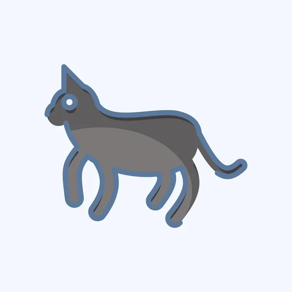 Icono Cat Relacionado Con Símbolo Los Animales Domésticos Diseño Simple — Archivo Imágenes Vectoriales