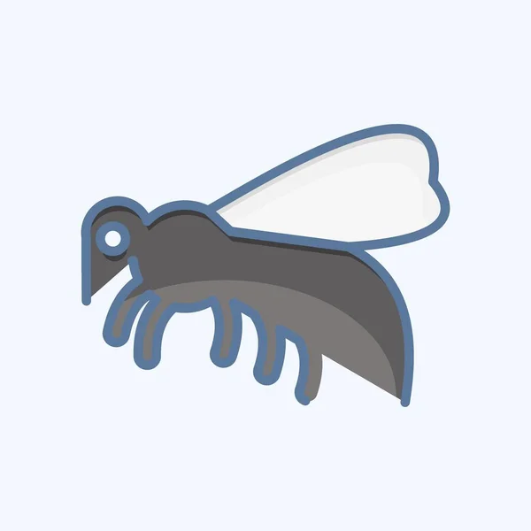 Icon Bee Relacionado Con Símbolo Los Animales Domésticos Diseño Simple — Vector de stock