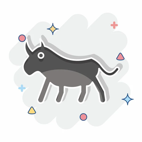Icon Rhinoceros Related Domestic Animals Symbol Simple Design Editable Simple — Stock Vector