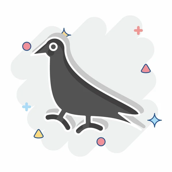 Icône Pigeon Lié Symbole Animaux Domestiques Conception Simple Modifiable Illustration — Image vectorielle