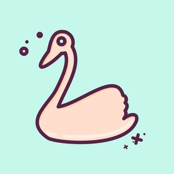 Icon Swan Related Domestic Animals Symbol Simple Design Editable Simple — Stock Vector