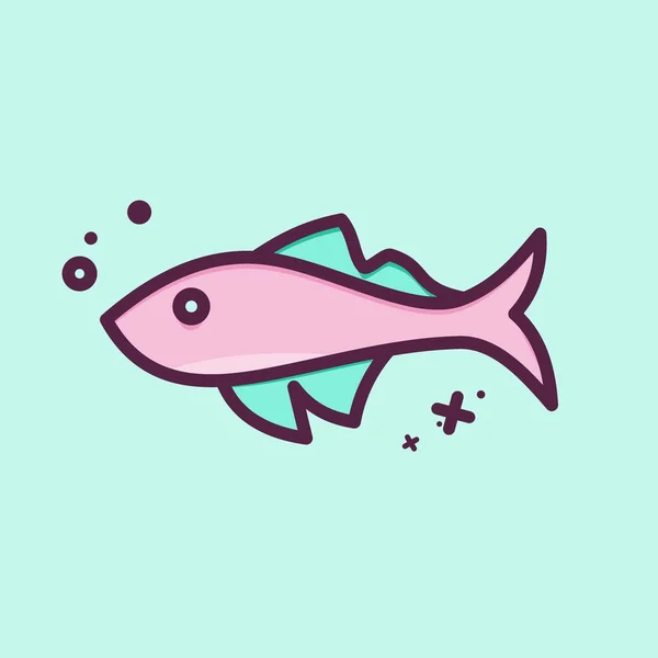 Icon Fish Relacionado Com Símbolo Animais Domésticos Design Simples Editável — Vetor de Stock