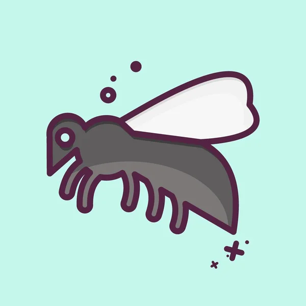 Icon Bee 与家畜有关的符号 简单的设计可以编辑 简单的例子 — 图库矢量图片