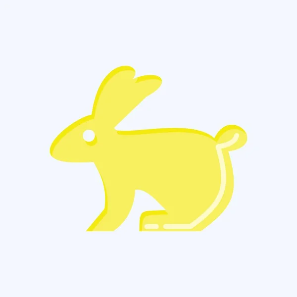 アイコンウサギ 家畜のシンボルに関するものです シンプルなデザインを編集できます シンプルなイラスト — ストックベクタ