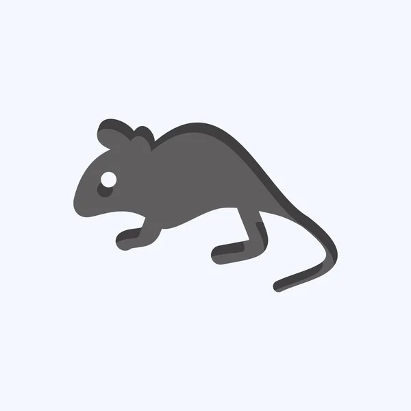 Icon Mouse Související Symbolem Domácích Zvířat Jednoduchý Design Upravitelný Jednoduchá — Stockový vektor