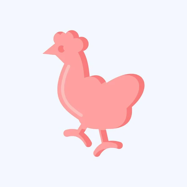 Icon Chicken Related Domestic Animals Symbol Simple Design Editable Simple — Stock Vector