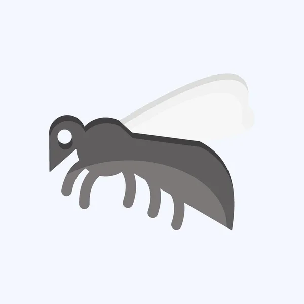 Symbolbiene Verwandt Mit Dem Haustier Symbol Einfaches Design Editierbar Einfache — Stockvektor
