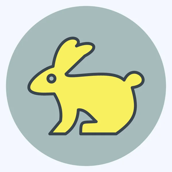 Icono Conejo Relacionado Con Símbolo Los Animales Domésticos Diseño Simple — Archivo Imágenes Vectoriales