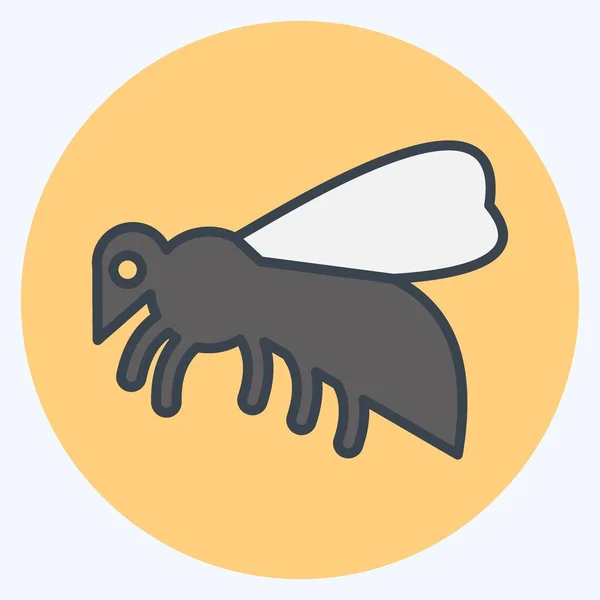 Icon Bee Relacionado Con Símbolo Los Animales Domésticos Diseño Simple — Vector de stock