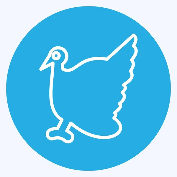 Icône Turquie Lié Symbole Animaux Domestiques Conception Simple Modifiable Illustration — Image vectorielle