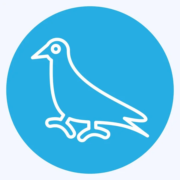 Icon Pigeon Související Symbolem Domácích Zvířat Jednoduchý Design Upravitelný Jednoduchá — Stockový vektor