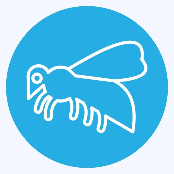 Icône Bee Lié Symbole Animaux Domestiques Conception Simple Modifiable Illustration — Image vectorielle