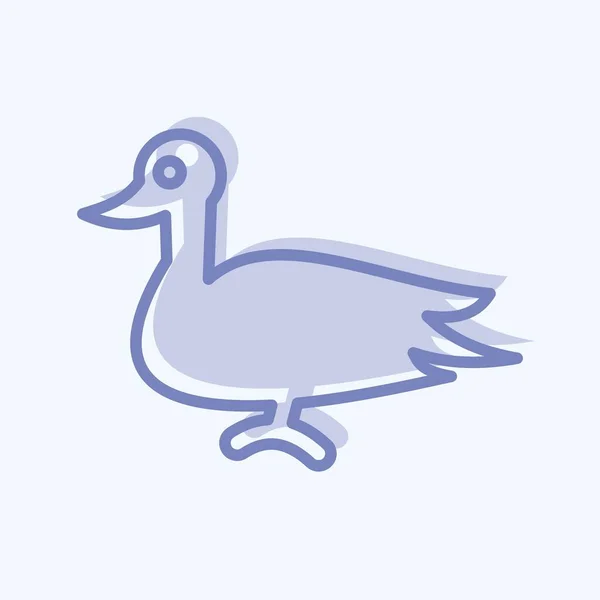 Icono Pato Relacionado Con Símbolo Los Animales Domésticos Diseño Simple — Archivo Imágenes Vectoriales