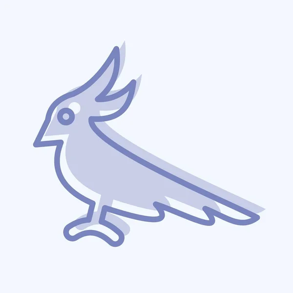 Icon Cockatoo Související Symbolem Domácích Zvířat Jednoduchý Design Upravitelný Jednoduchá — Stockový vektor