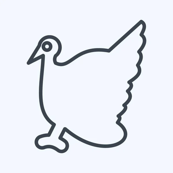 Icono Turquía Relacionado Con Símbolo Los Animales Domésticos Diseño Simple — Vector de stock