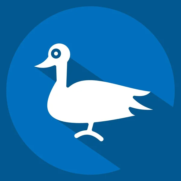 Icon Duck Související Symbolem Domácích Zvířat Jednoduchý Design Upravitelný Jednoduchá — Stockový vektor
