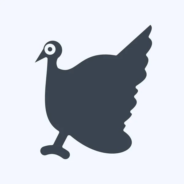 Icono Turquía Relacionado Con Símbolo Los Animales Domésticos Diseño Simple — Vector de stock