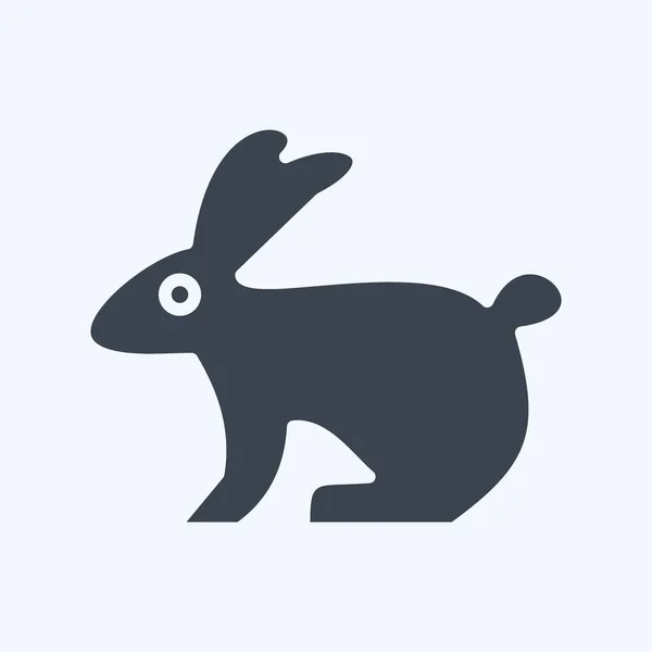 Icono Conejo Relacionado Con Símbolo Los Animales Domésticos Diseño Simple — Vector de stock