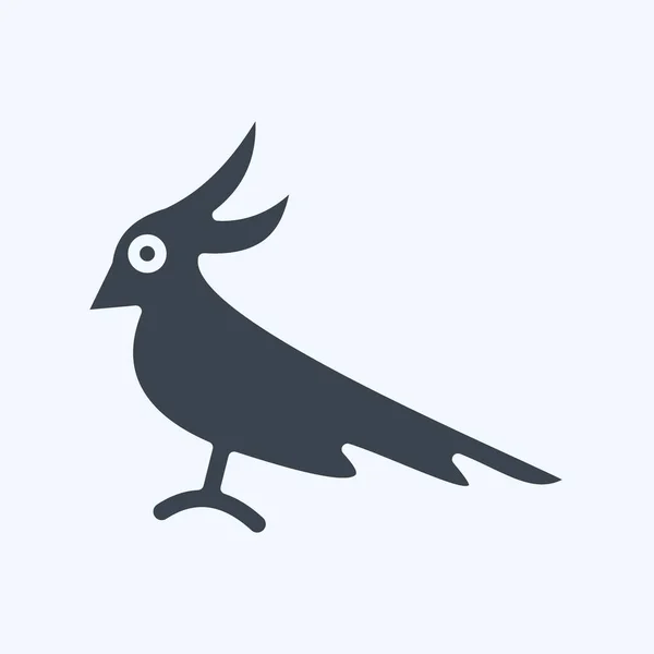 Ikona Kakadu Związane Symbolem Zwierząt Domowych Prosty Projekt Można Edytować — Wektor stockowy