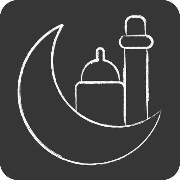 Ícone Eid Relacionado Com Símbolo Eid Fitr Islâmica Ramadhan Ilustração —  Vetores de Stock