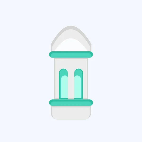 Icône Adhan Lié Aïd Fitr Symbole Islamique Ramadhan Illustration Simple — Image vectorielle