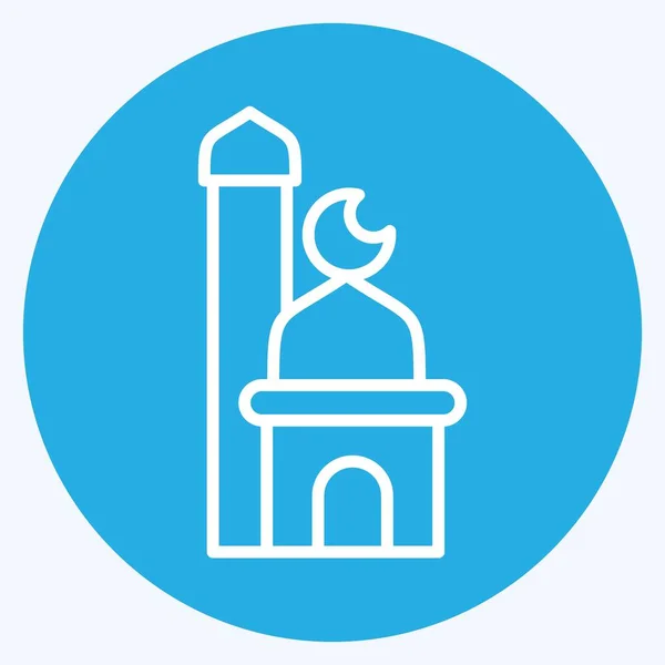 Icon Mosque Related Eid Fitr Symbol Islamic Ramadhan Simple Illustration1 — Stock Vector