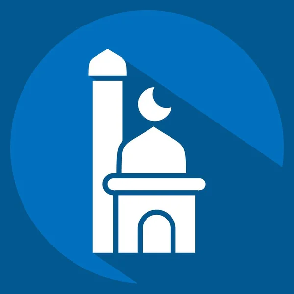 Mezquita Icono Relacionado Con Símbolo Eid Fitr Islámico Ramadhan Ilustración — Vector de stock