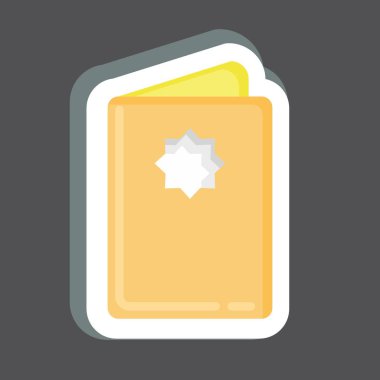 Çıkartma bayram kartı. Kurban Bayramı sembolüyle ilgili. Basit dizayn edilebilir. Basit resimleme