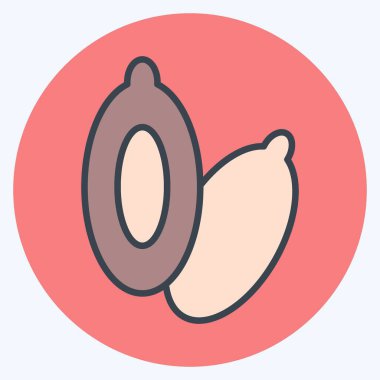 Icon Ootes. Kurban Bayramı sembolüyle ilgili. Renk Eşi Tarzı. Basit dizayn edilebilir. Basit resimleme