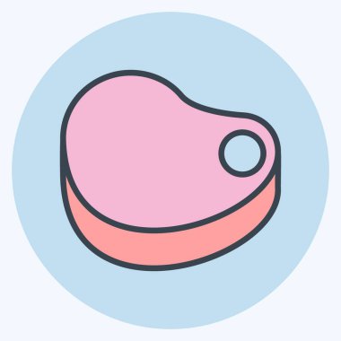 Simge Et. Kurban Bayramı sembolüyle ilgili. Renk Eşi Tarzı. Basit dizayn edilebilir. Basit resimleme