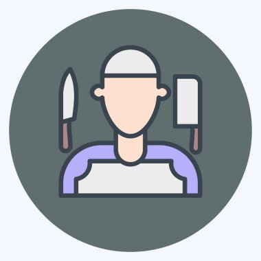 Simge Kasabı. Kurban Bayramı sembolüyle ilgili. Renk Eşi Tarzı. Basit dizayn edilebilir. Basit resimleme